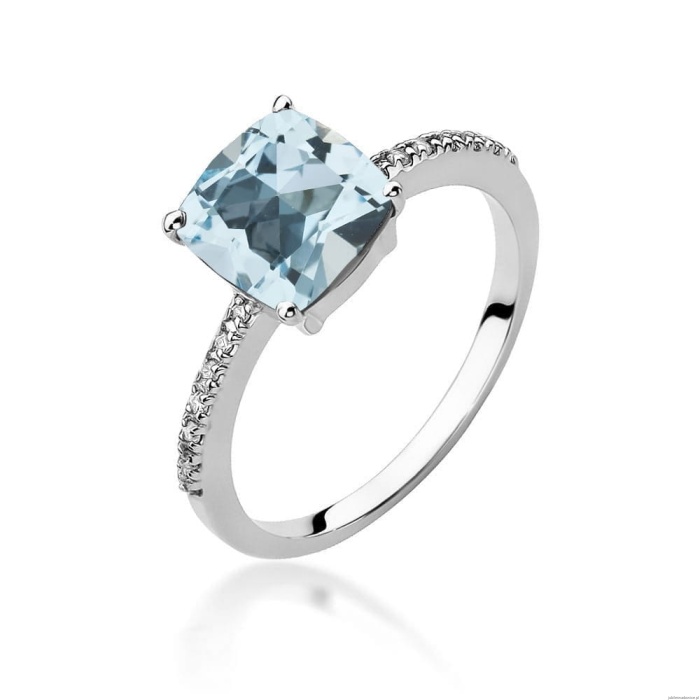 Pierścionek W511 Topaz 2,00ct białe złoto