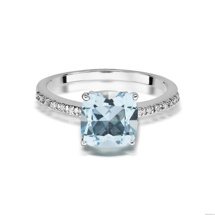 Pierścionek W511 Topaz 2,00ct białe złoto