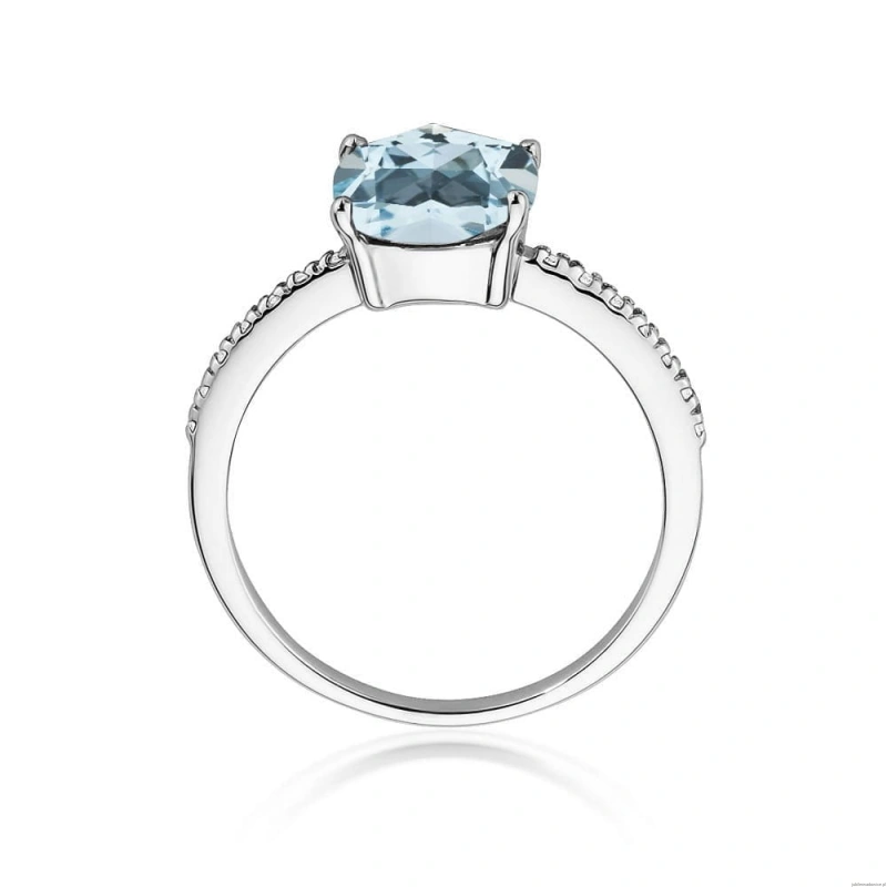 Pierścionek W511 Topaz 2,00ct białe złoto