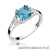 Pierścionek W040B Topaz 1,40ct białe złoto