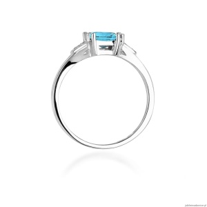 Pierścionek W040B Topaz 1,40ct białe złoto