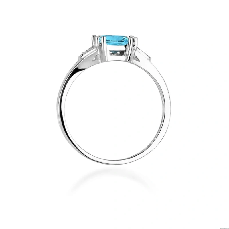 Pierścionek W040B Topaz 1,40ct białe złoto