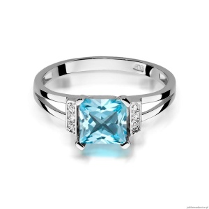 Pierścionek W103 Topaz 1,40ct białe złoto