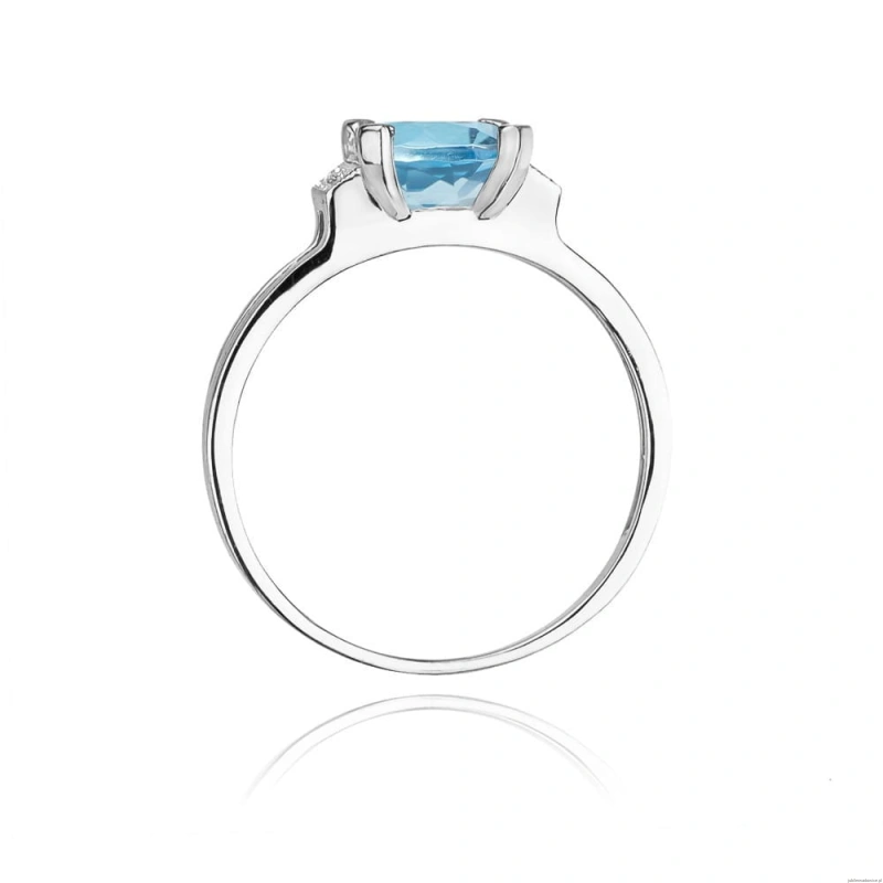 Pierścionek W103 Topaz 1,40ct białe złoto