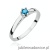 Pierścionek W222 Topaz 0,15ct białe złoto