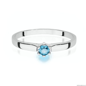 Pierścionek W222 Topaz 0,15ct białe złoto