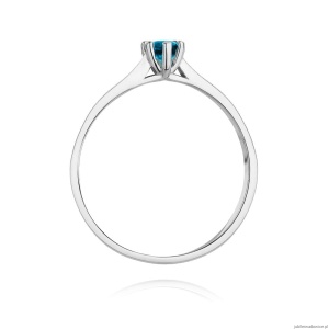 Pierścionek W222 Topaz 0,15ct białe złoto