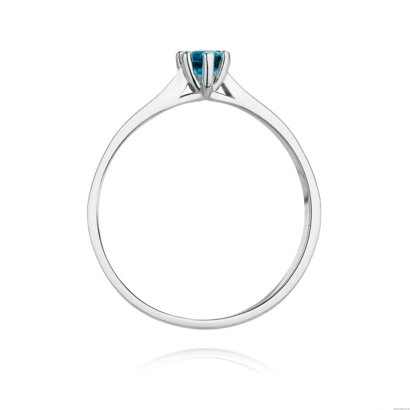 Pierścionek W222 Topaz 0,15ct białe złoto
