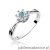 Pierścionek W072 Topaz 0,15ct białe złoto