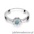 Pierścionek W072 Topaz 0,15ct białe złoto