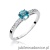 Pierścionek W066 Topaz 0,50ct białe złoto