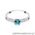 Pierścionek W066 Topaz 0,50ct białe złoto