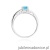 Pierścionek W066 Topaz 0,50ct białe złoto