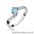 Pierścionek W084 Topaz 0,50ct białe złoto