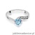 Pierścionek W084 Topaz 0,50ct białe złoto