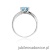 Pierścionek W084 Topaz 0,50ct białe złoto