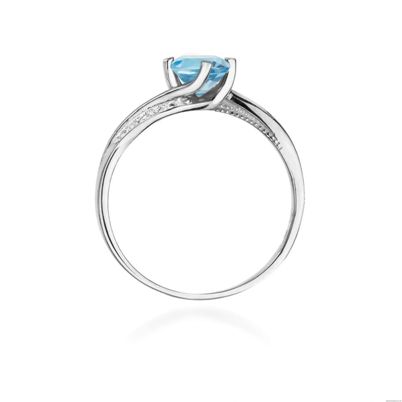 Pierścionek W084 Topaz 0,50ct białe złoto