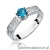 Pierścionek W075 Topaz 0,50ct białe złoto