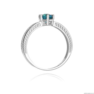 Pierścionek W075 Topaz 0,50ct białe złoto