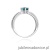 Pierścionek W075 Topaz 0,50ct białe złoto