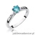 Pierścionek W074 Topaz 0,50ct białe złoto