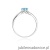 Pierścionek W074 Topaz 0,50ct białe złoto