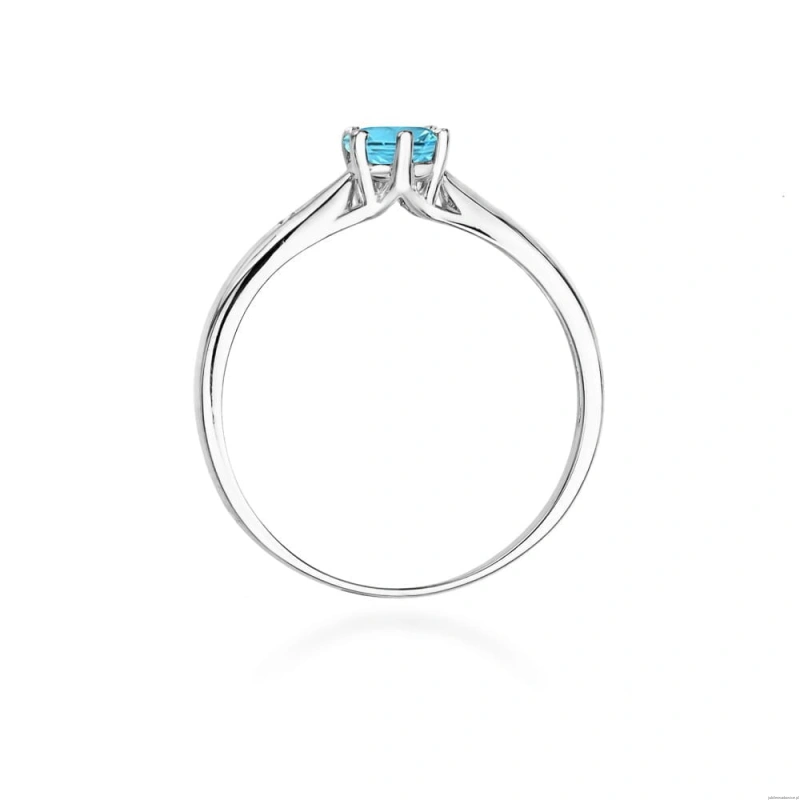 Pierścionek W074 Topaz 0,50ct białe złoto