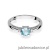 Pierścionek W010 Topaz 0,50ct białe złoto