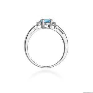 Pierścionek W010 Topaz 0,50ct białe złoto