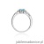 Pierścionek W010 Topaz 0,50ct białe złoto