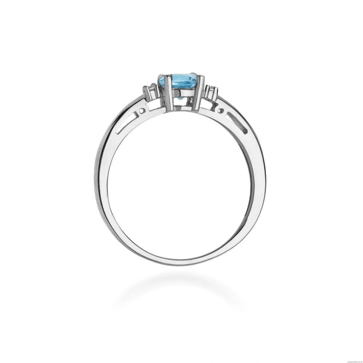 Pierścionek W010 Topaz 0,50ct białe złoto