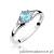 Pierścionek W0076 Topaz 0,50ct białe złoto