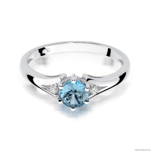 Pierścionek W0076 Topaz 0,50ct białe złoto