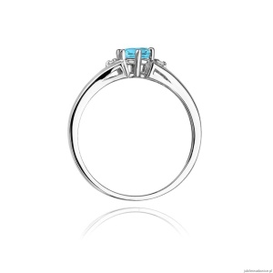 Pierścionek W0076 Topaz 0,50ct białe złoto