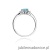 Pierścionek W0076 Topaz 0,50ct białe złoto