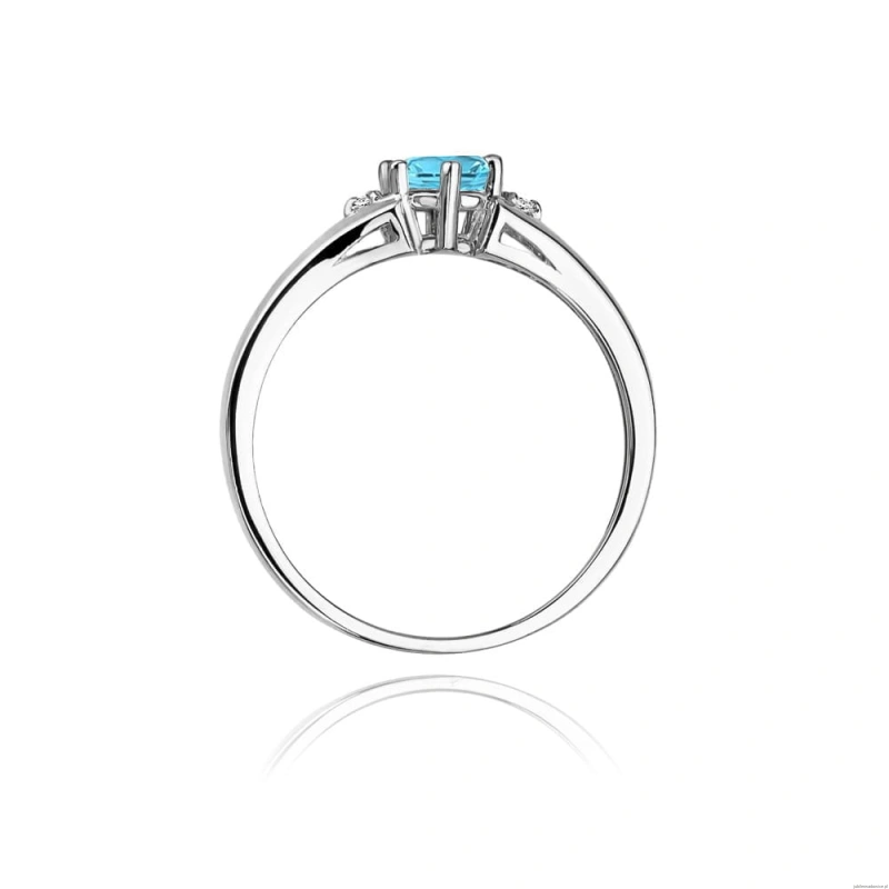 Pierścionek W0076 Topaz 0,50ct białe złoto