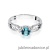 Pierścionek W014 Topaz 0,50ct białe złoto
