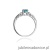 Pierścionek W014 Topaz 0,50ct białe złoto