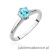 Pierścionek W557 Topaz 0,50ct białe złoto