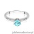 Pierścionek W557 Topaz 0,50ct białe złoto