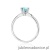 Pierścionek W557 Topaz 0,50ct białe złoto
