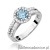 Pierścionek W087 Topaz 0,50ct białe złoto