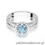 Pierścionek W087 Topaz 0,50ct białe złoto