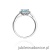 Pierścionek W087 Topaz 0,50ct białe złoto