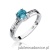 Pierścionek W106 Topaz 0,50ct białe złoto