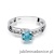 Pierścionek W106 Topaz 0,50ct białe złoto
