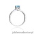 Pierścionek W106 Topaz 0,50ct białe złoto