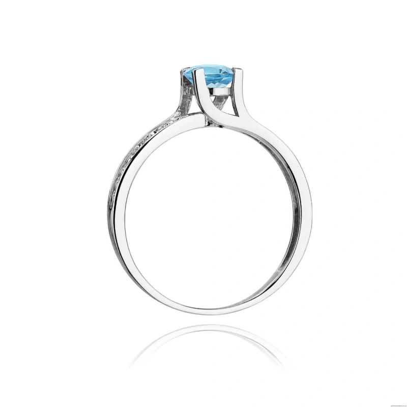 Pierścionek W106 Topaz 0,50ct białe złoto