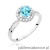 Pierścionek W538 Topaz 0,80ct białe złoto