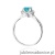 Pierścionek W538 Topaz 0,80ct białe złoto